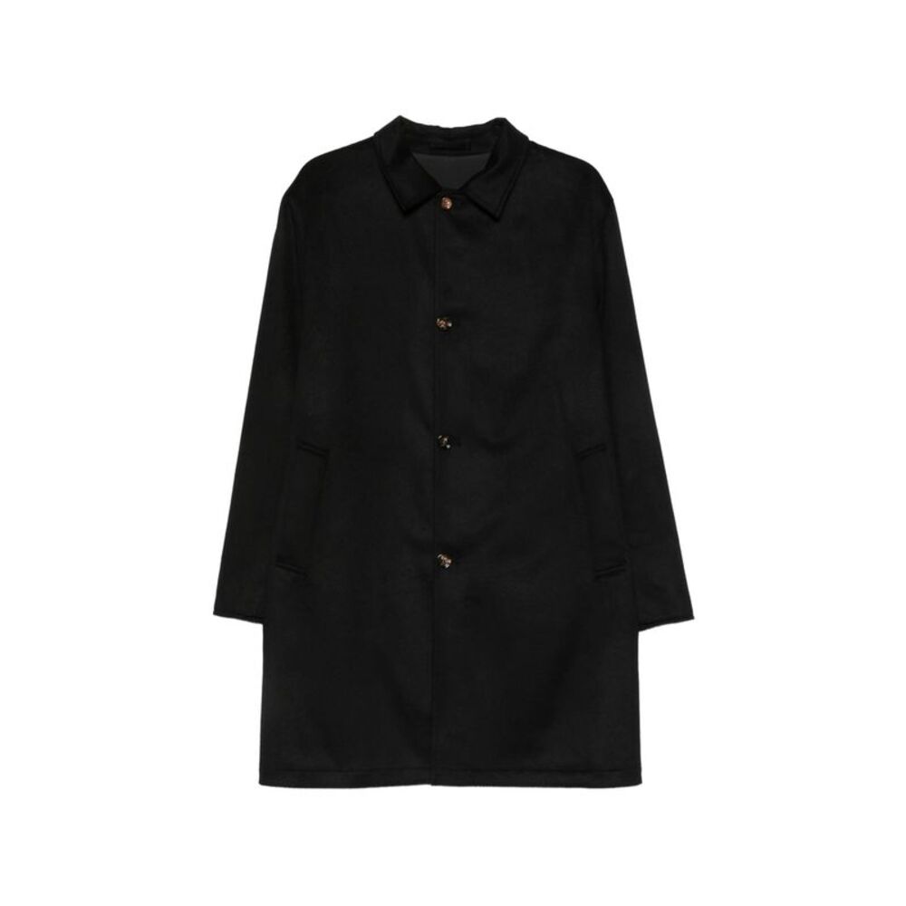 Kired Black Coats - Single Breasted Coats Men